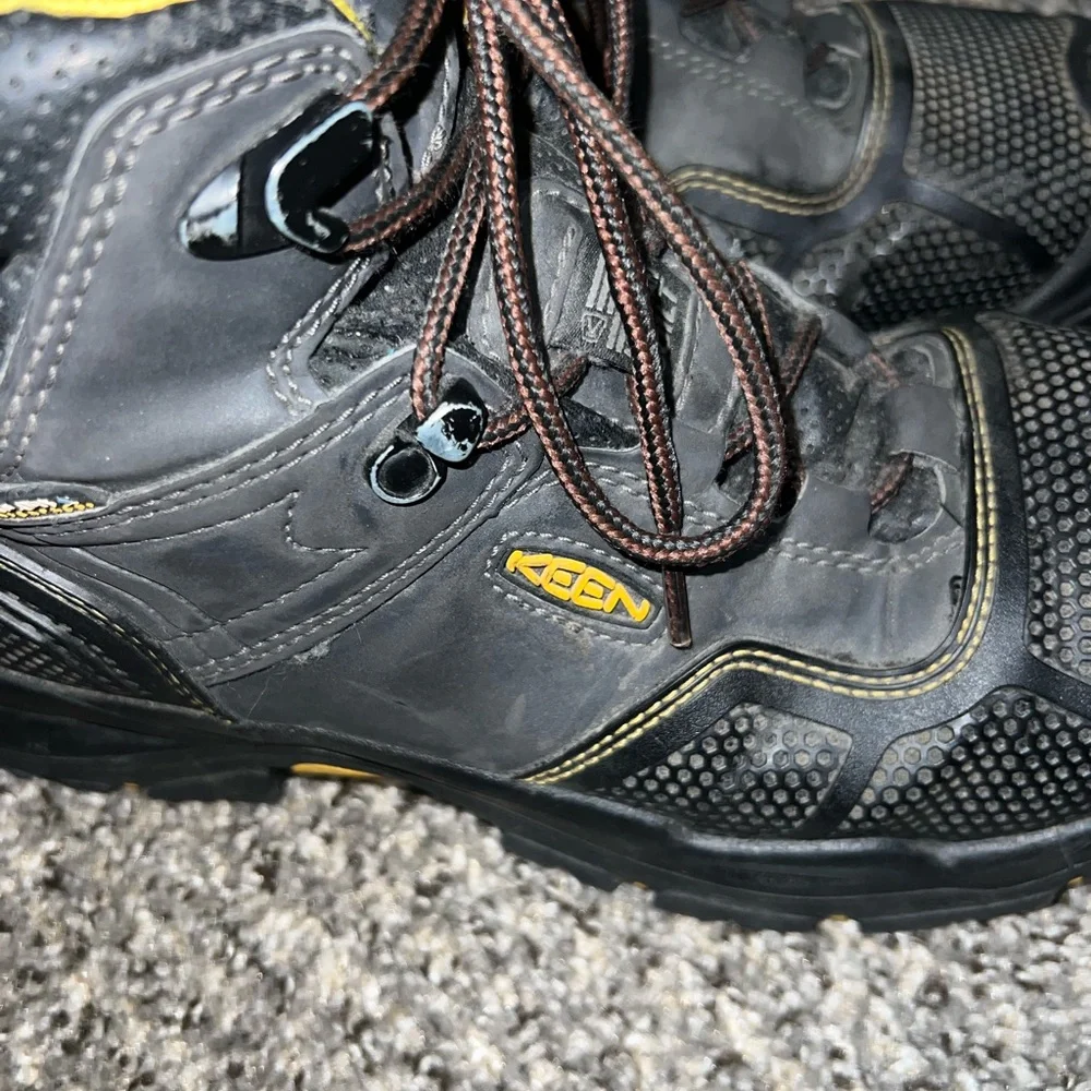 Men's Keen American Built Black Waterproof Steel Toe Work Boots Size 10 D - Picture 7 of 9